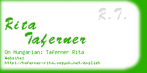 rita taferner business card